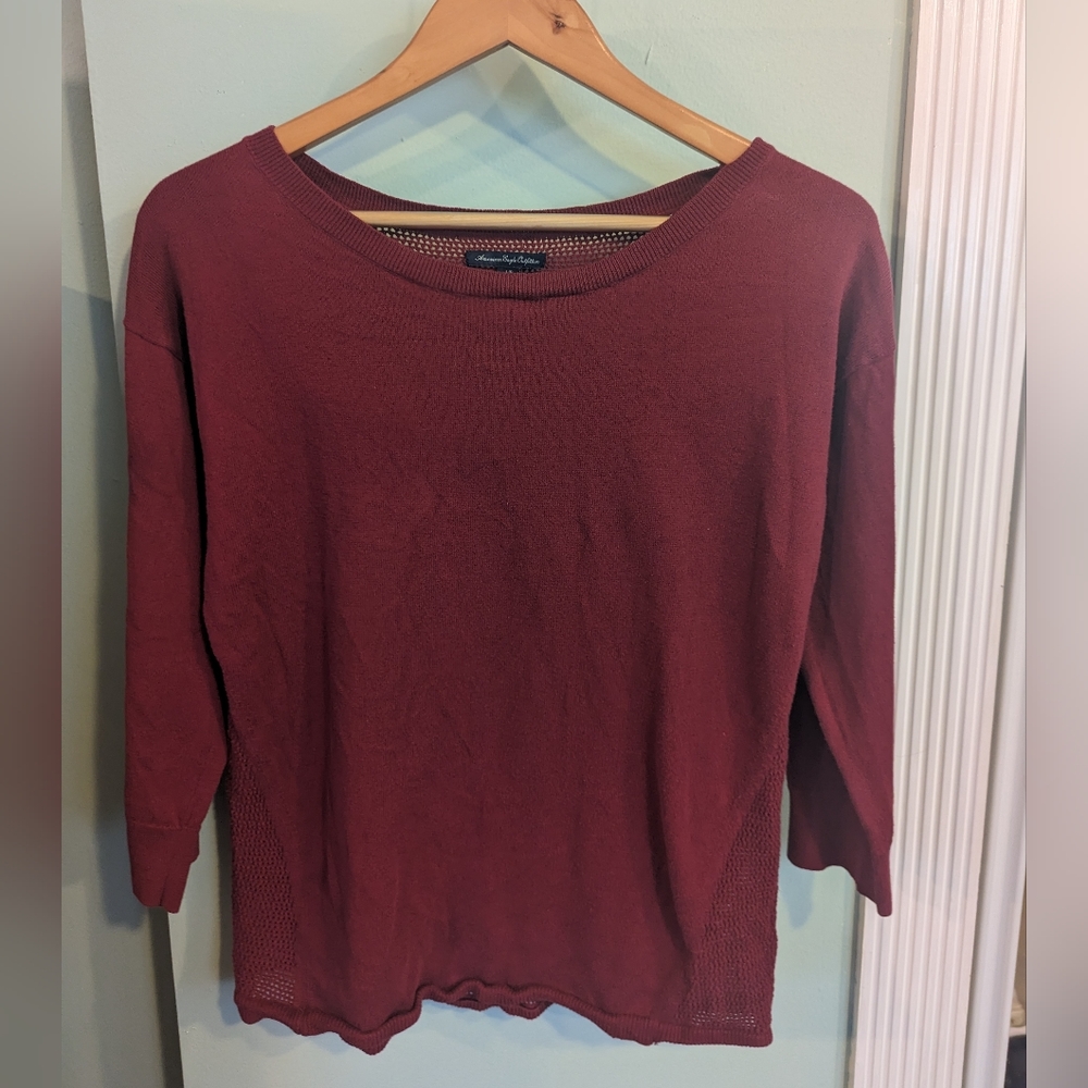 3/$50 Maroon American Eagle Long Sleeve Top
